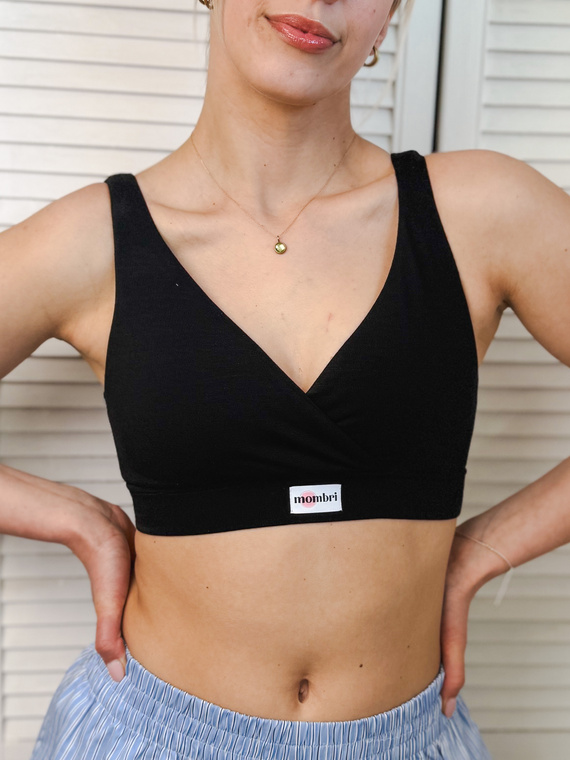 Milk&Love Mombri Klasyk nepromokavá kojicí podprsenka black