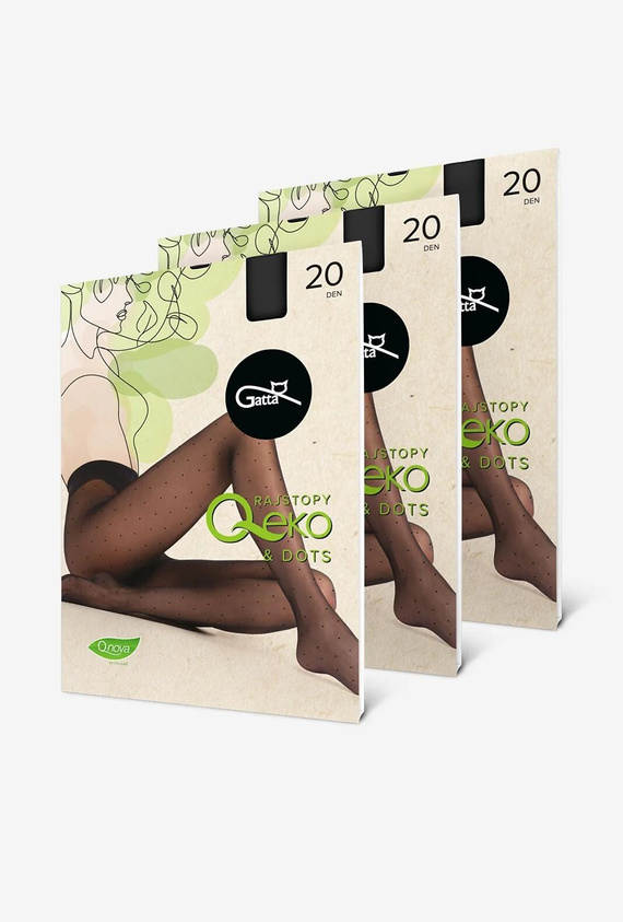 Dámské punčochové kalhoty Gatta Q-Eko & Dots 20 den – jemné puntíky daino