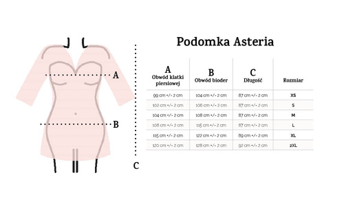 Asteria Podomka Dkaren černá - satén s krajkou, elegantní a smyslná