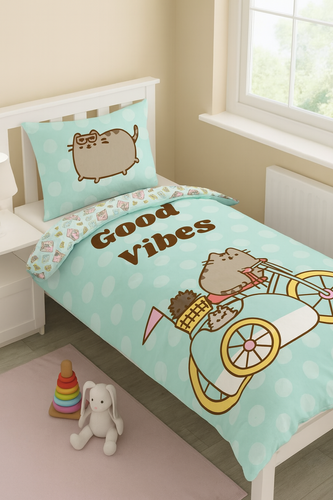 Bavlněné povlečení Pusheen mint - Halantex PUS-2705BL