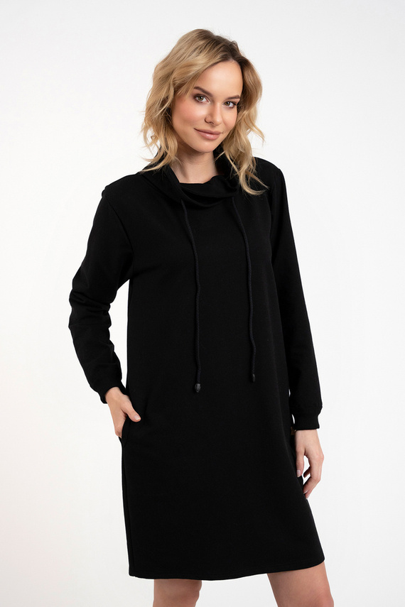 Dámská tunika s dlouhým rukávem Malmo Italian Fashion - černá