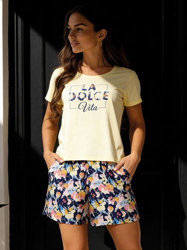 Dámské pyžamo Cornette Dolce Vita 880/331, 100% bavlna, krátký rukáv