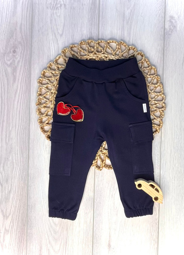 Dětské joggery Mamatti SJ05 tmavě modré – pohodlné bavlněné kalhoty