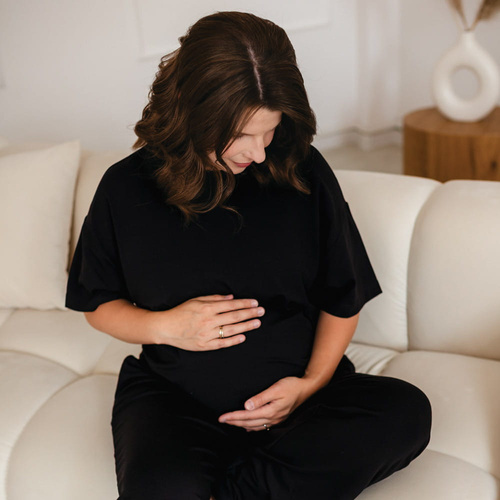 Eevi for Women oversize tričko černé - bavlna a modal | Minimalistické, pohodlné