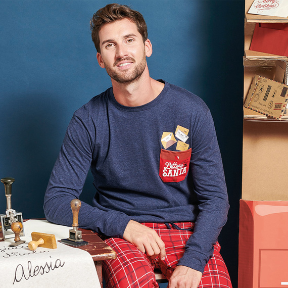 Pánské pyžamo Gioew Sorbetto blue - slavnostní, kostkované, pohodlné a stylové