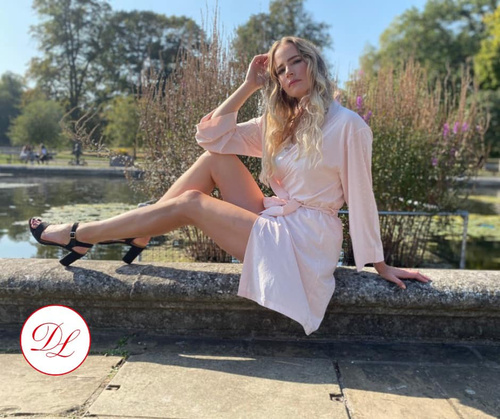 411 Jeanne Dámský krátký župan Forex - lososový