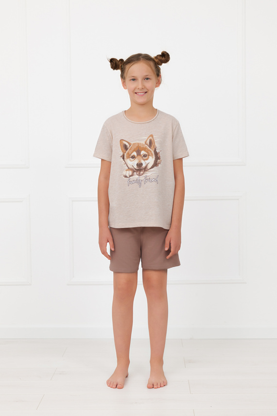 Dívčí pyžamo Shiba Italian Fashion 100% bavlna šortky