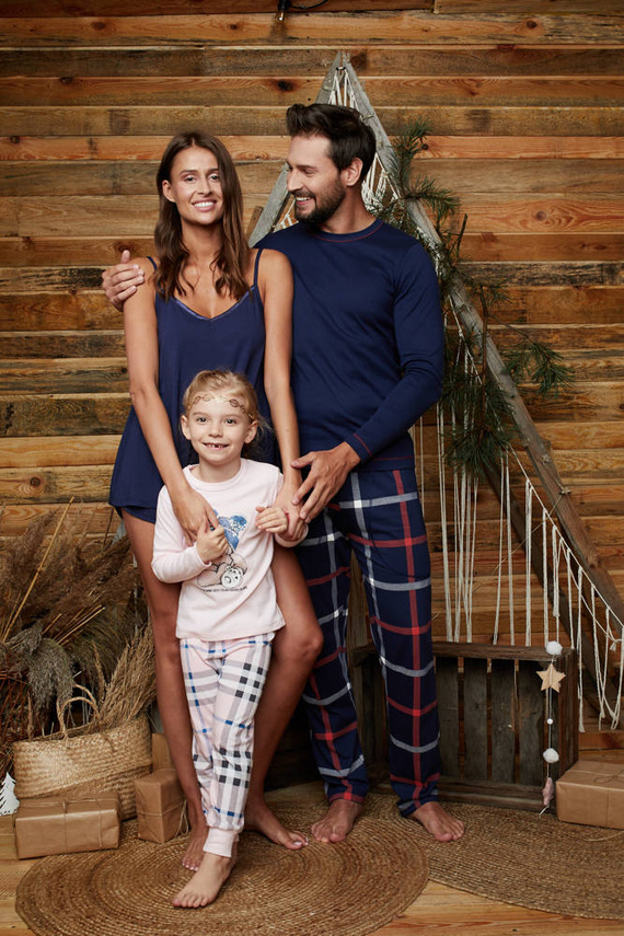 Song Dámské pyžamo s úzkými ramínky, šortky Italian Fashion - tmavě modré