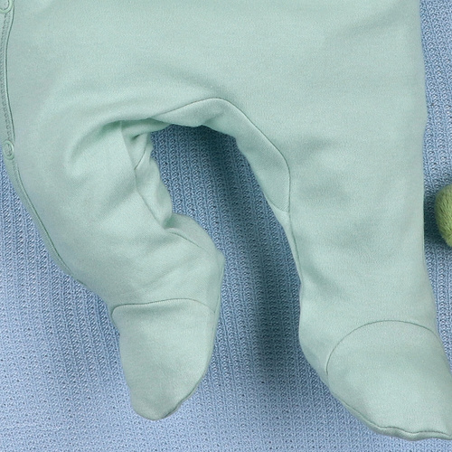 ABN-5568 Dino Explorer Nini dětský župan mátový | organická bavlna, zapínání na patentky