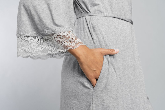 Župan Samaria Italian Fashion 3/4 rukáv - šedý