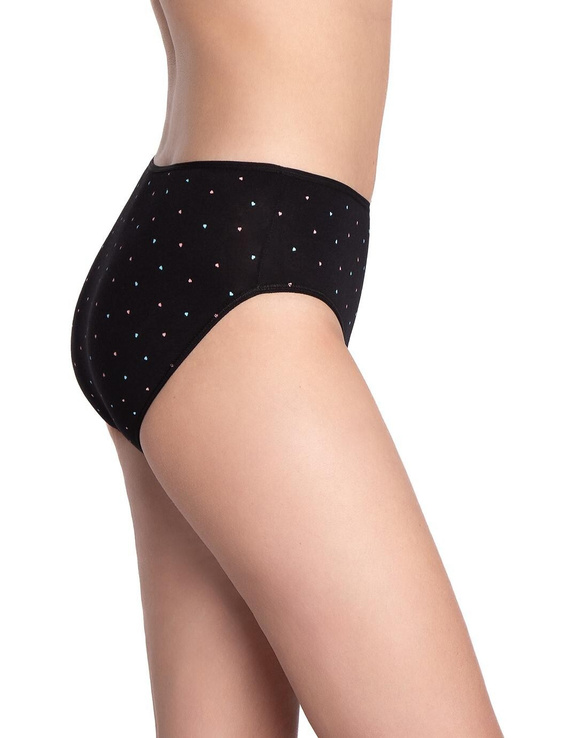 Lama L-122 BI-65 pink/black - klasické bavlněné bikiny, 3 kusy v balení