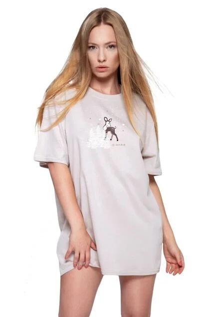 Noční košile Sensis Deer - béžová
