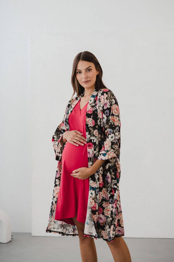 Garden Szlafrok bambusowy z lnem Milk&Love 