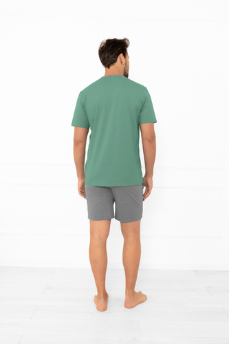 Julius Italian Fashion pánské pyžamo šalvějové - krátké, bavlněné, elegantní