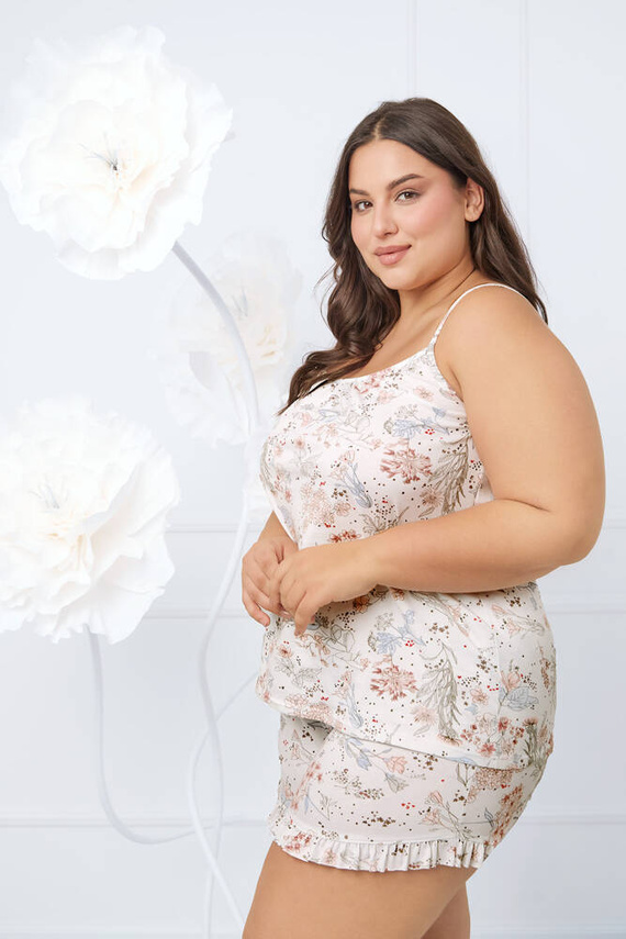 Solita Dámské pyžamo slim-fit, krátké kalhoty Italian Fashion - potisk