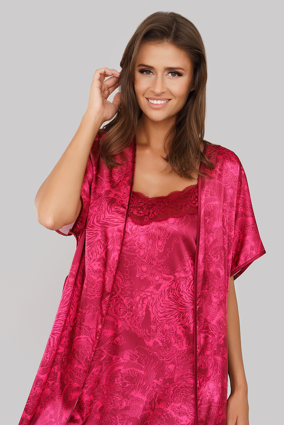 Impresja Dámský župan Italian Fashion burgundy