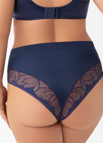 K 971 Astrid Dámské kalhotky Gorsenia - tmavě modrá, krajka a tyl