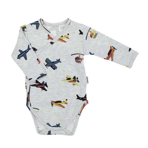 219094 Willy Nicol dětské body bavlna dlouhý rukáv - pohodlné body v letadlech