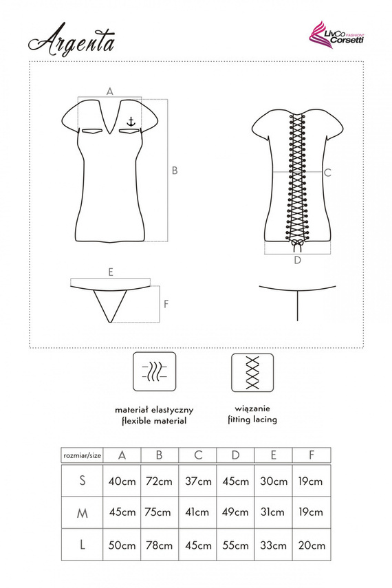 Argenta LC 90069 LivCo Corsetti Módní kostým