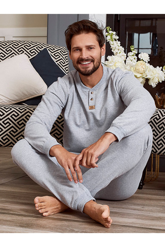 Souprava Leader Tracksuit dlouhá. rukáv, délka. kalhoty Italian Fashion - melange