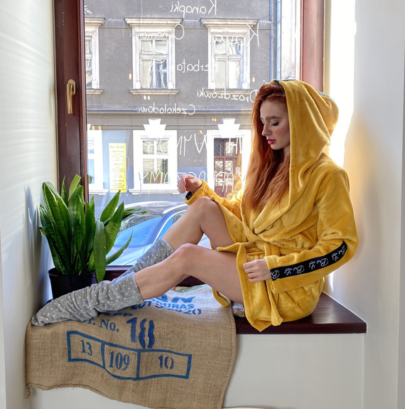 626 Abigail Dámský krátký župan Forex - medový