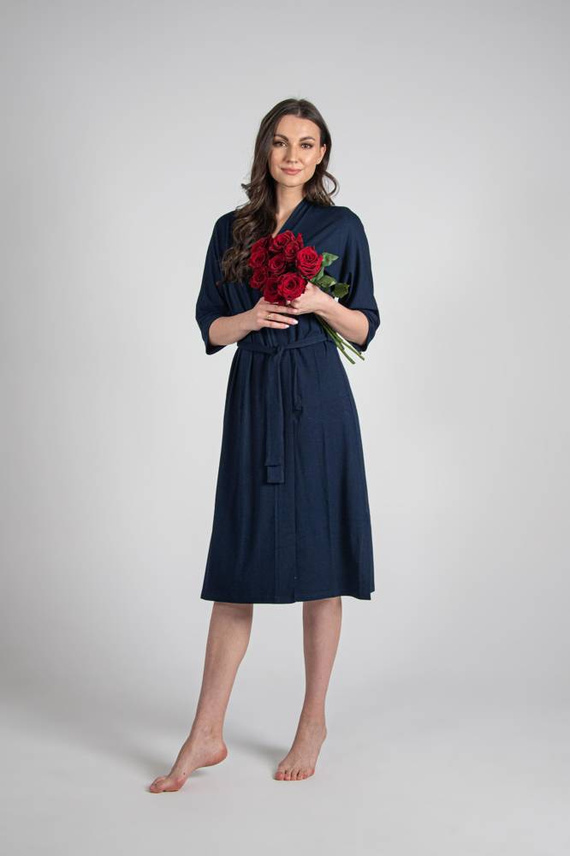 942 Visa Dlouhý župan De Lafense - tmavě modrý