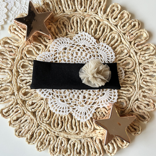 Mamatti OK02 Veselá vánoční čelenka pro dívky - černá, stylová čelenka pro dívky