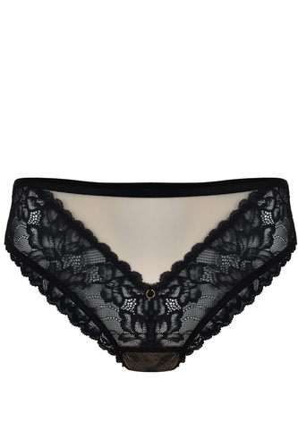 19235 Magic Brasil kalhotky Mediolano - krajka, tělový tyl, zlatý akcent