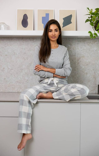 Sensis Vesper Dámské pyžamo - šedo-krémové