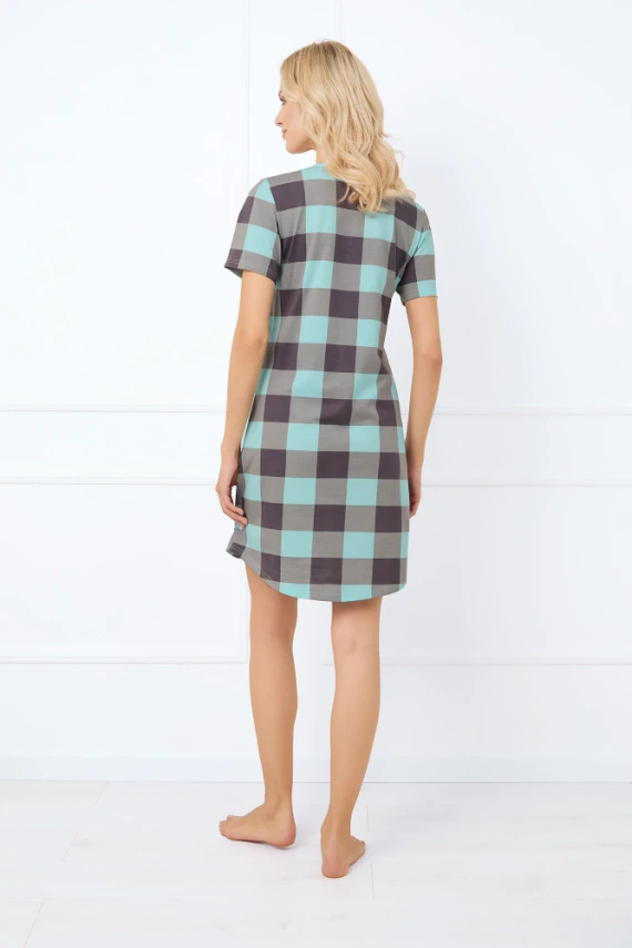 Noční košile a kojící šaty Sandra, krátký rukáv Italská móda