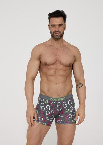 508/165 High Emotion Cornette Boxer Shorts - pánské bavlněné boxerky s barevným vzorem a plochou gumou
