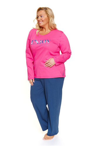 7328 Doctor Nap Peony dámské pyžamo - bavlna, plus size, dlouhý rukáv