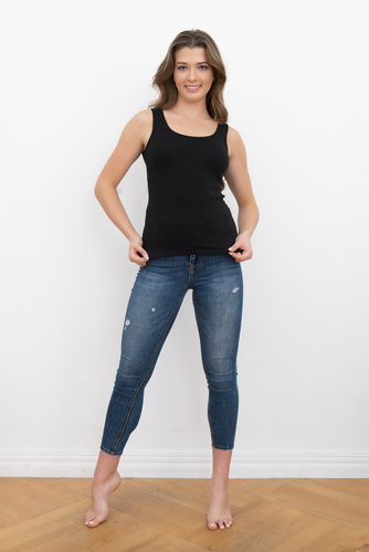 Ibiza Dámská košile se širokými rameny Italian Fashion- černá