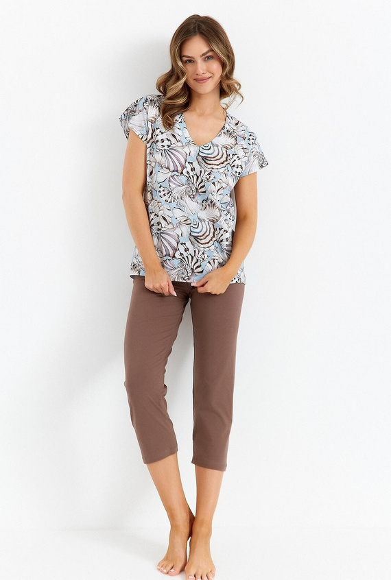 483 Cana dámské pyžamo - čokoládově modré