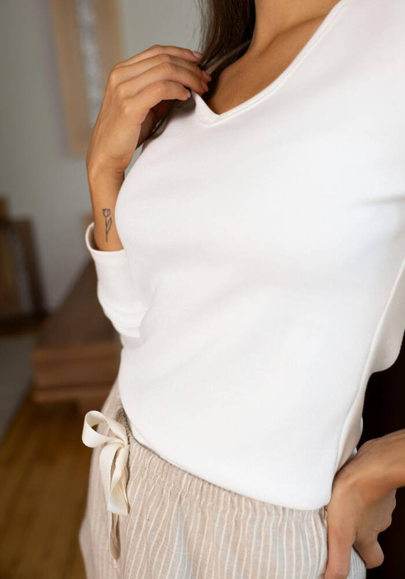 Beatrix Dámské pyžamo Sensis Flanel - krémovo-béžové