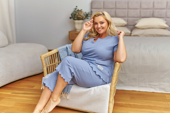 7468 Doctor Nap Dámské bavlněné pyžamo 3/4 měkké a pohodlné