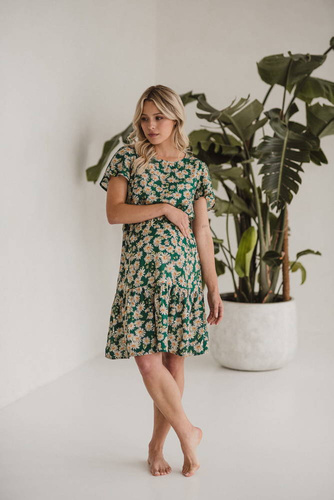 Lovely Dress sukienka ciążowa i do karmienia krótki rękaw Milk&Love zielony