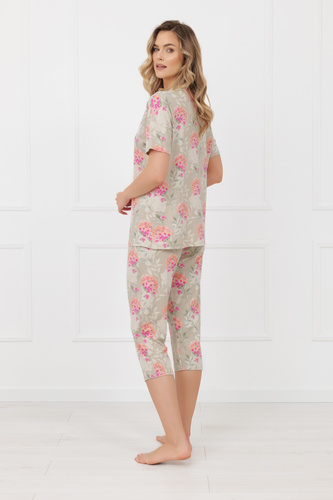Dámské pyžamo Harmonia Italian Fashion kalhoty s krátkým rukávem 3/4 viskóza