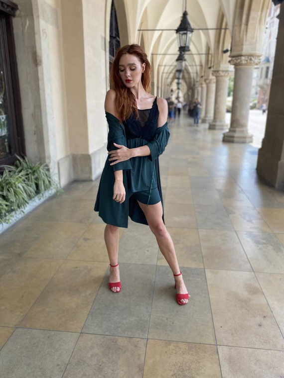 871 Visa Dámský župan Forex - lahvově zelený