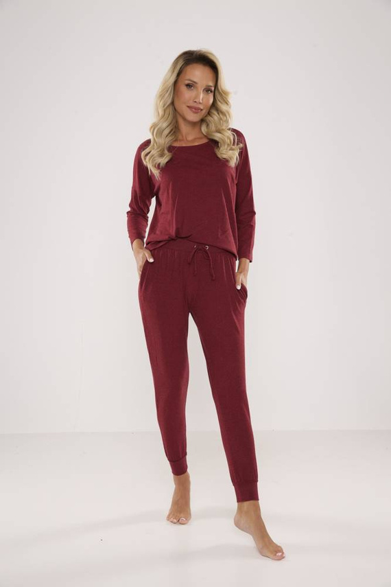 555 Paula Dámské pyžamo De Lafense - bordó