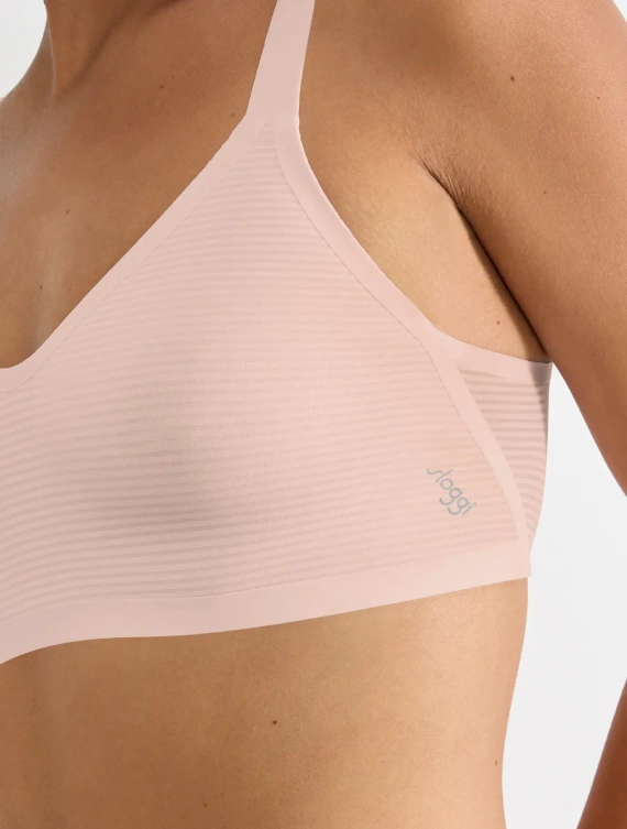 Bralette sloggi ZERO Feel Air bezešvá, lehká, prodyšná cherry pink