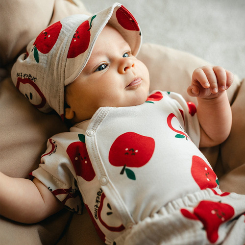 Kojenecké body Eevi Snack Time krátký rukáv bavlna pohodlné