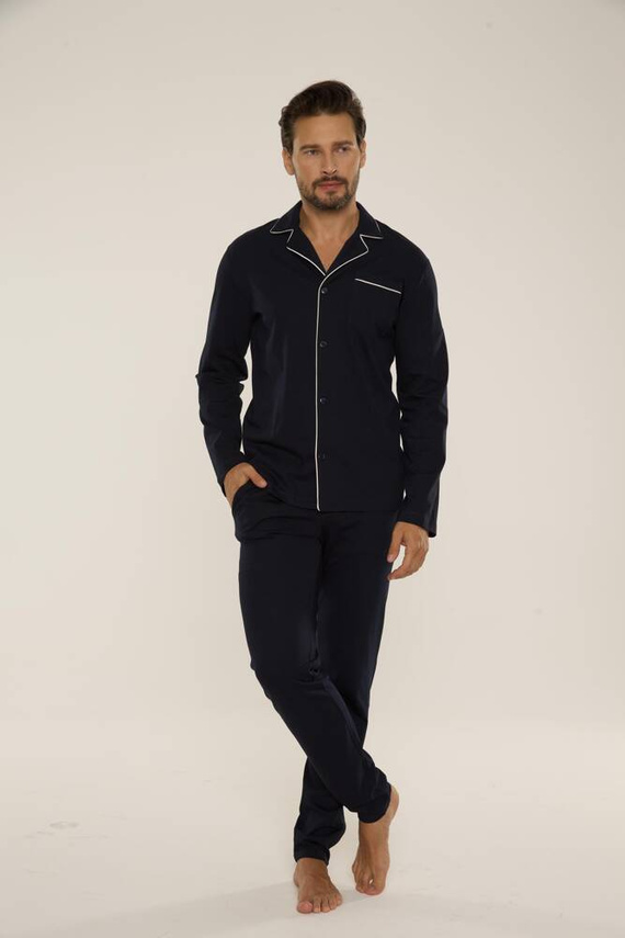 729 Norberto Pánské pyžamo De Lafense - tmavě modré