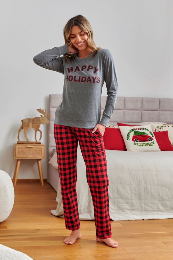 Dámské pyžamo 7343 Dark Grey Doctor Nap - 100% bavlna