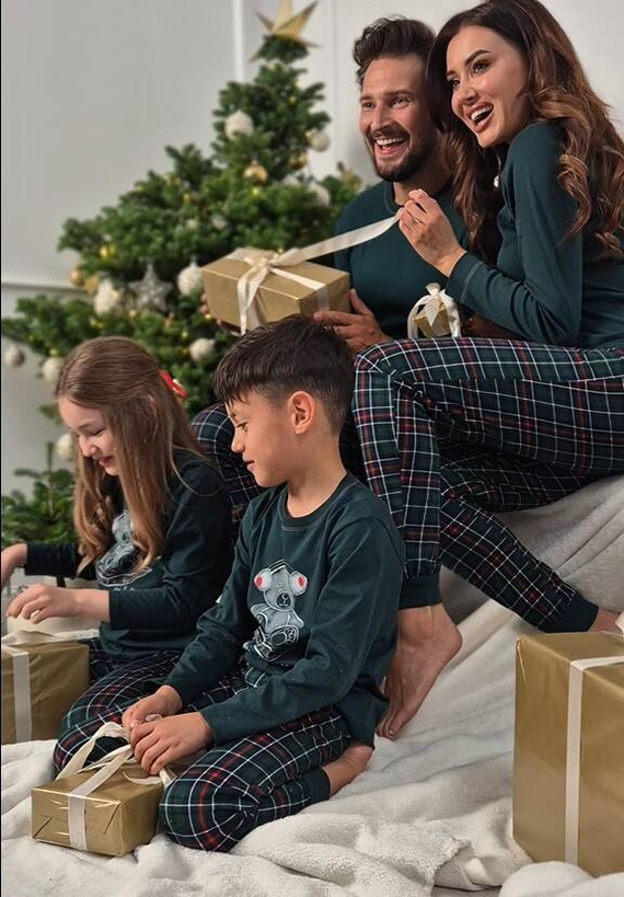 Fogo Pánské pyžamo s dlouhým rukávem, dlouhé kalhoty Italian Fashion - zelená/potisk