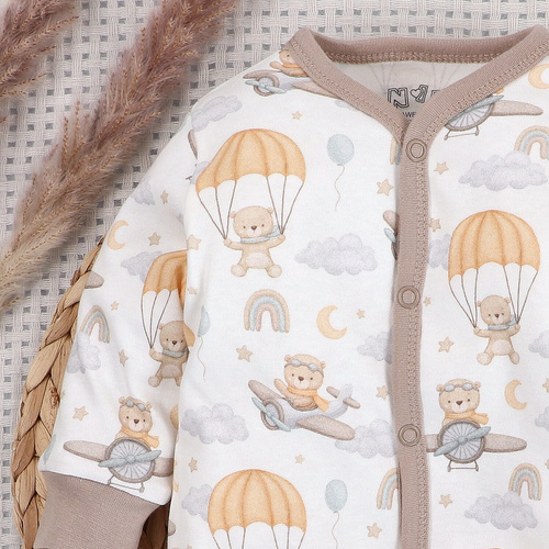 ABN-5508 Sky Journey Nini dětský župan | Organická bavlna, zapínání na patentky