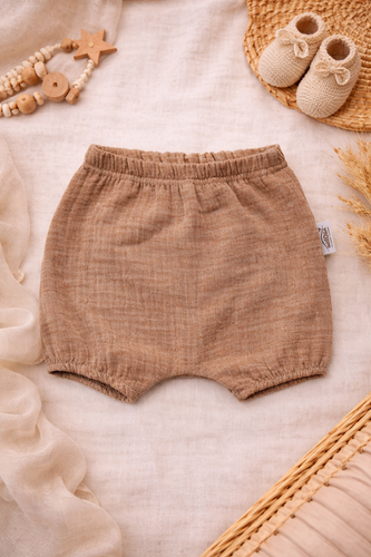Baby blossoms Just Muslin 40235L Makoma latte- 100% bavlněný mušelín, na gumičce