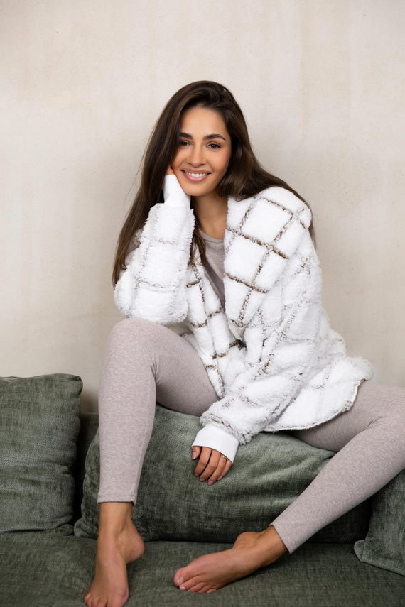 Sensis Delphine Cardigan - bíle pruhovaný