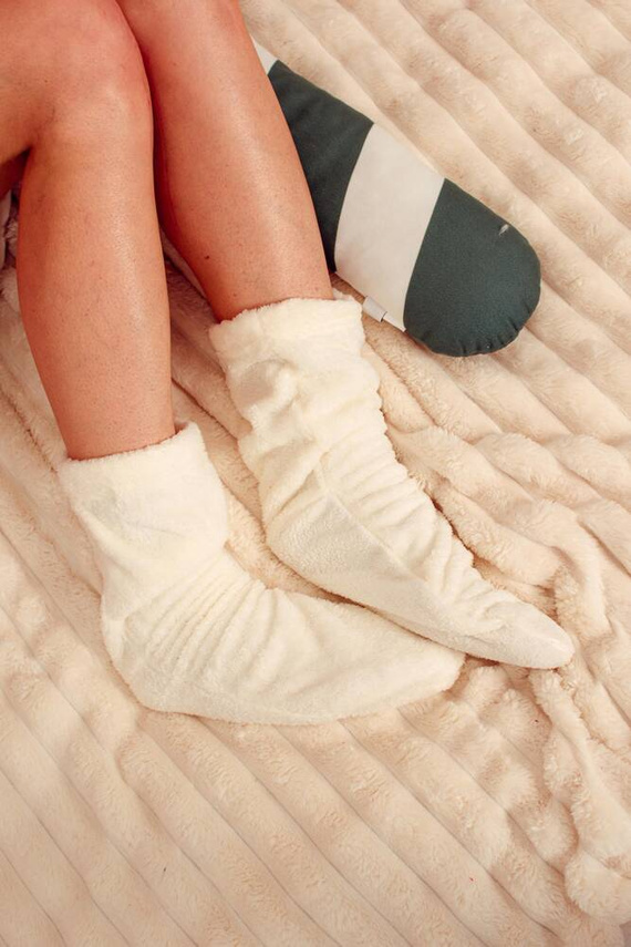 553/554 Ponožky na spaní Wellsoft Smooth De Lafense - ecru