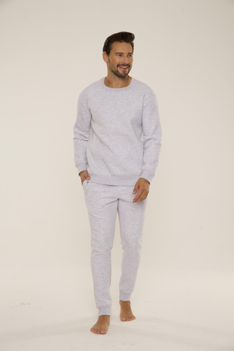 813 Indigo Pánská tepláková souprava De Lafense - světlý melír